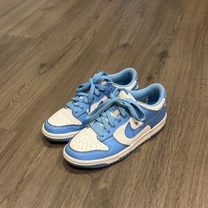 Nike Blue and White Sneakers Classic Design Lightly Used